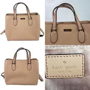 Kate Spade Purse New York Evangelie Laurel Way Satchel Crossbody Beige